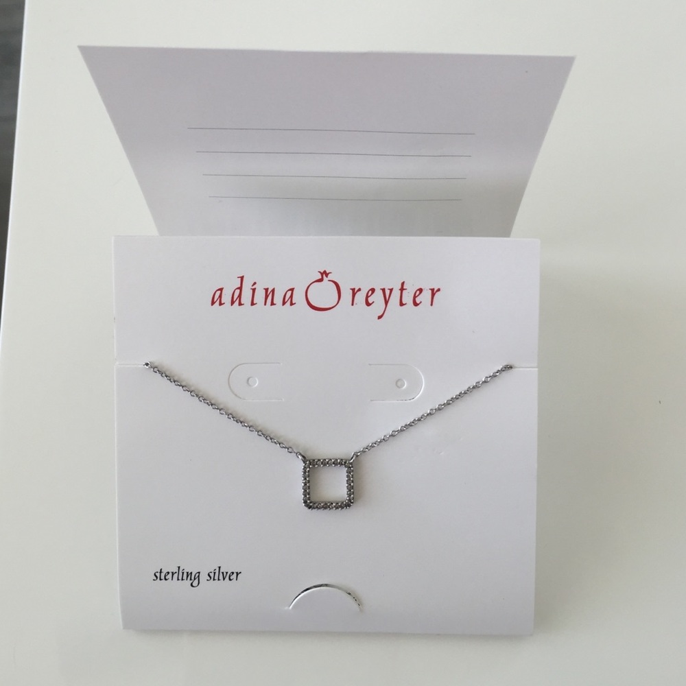 Adina Reyter Square Pavé Diamond necklace - Picture 2 of 3